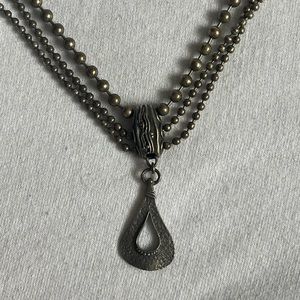 Vintage Silpada Sterling Silver 3 Strand Cascading Pendant Necklace